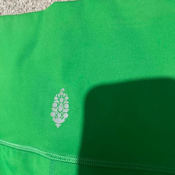 Free People movement Island Time Shorts Small Green workout gym dance micro - Picture 6 of 8